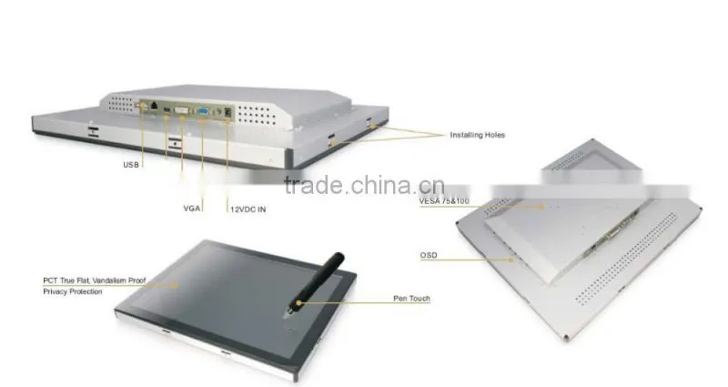 21.5 inch touch screen monitor for ATM machine