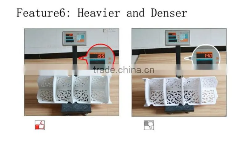Good quality hot sale modern wood plastic material carved display shelf