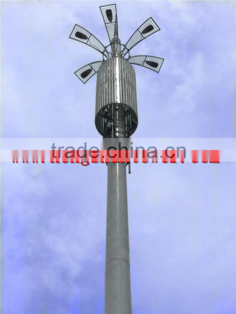 35M telecom landescape steel tower suqare lamp sculpt