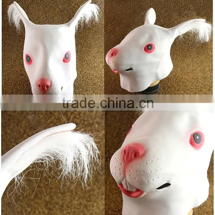 halloween props lovely Female head rubber rabbit Mask