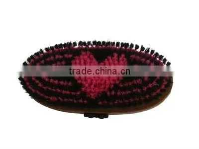 Bamboo back body horse brush with pp bristles
