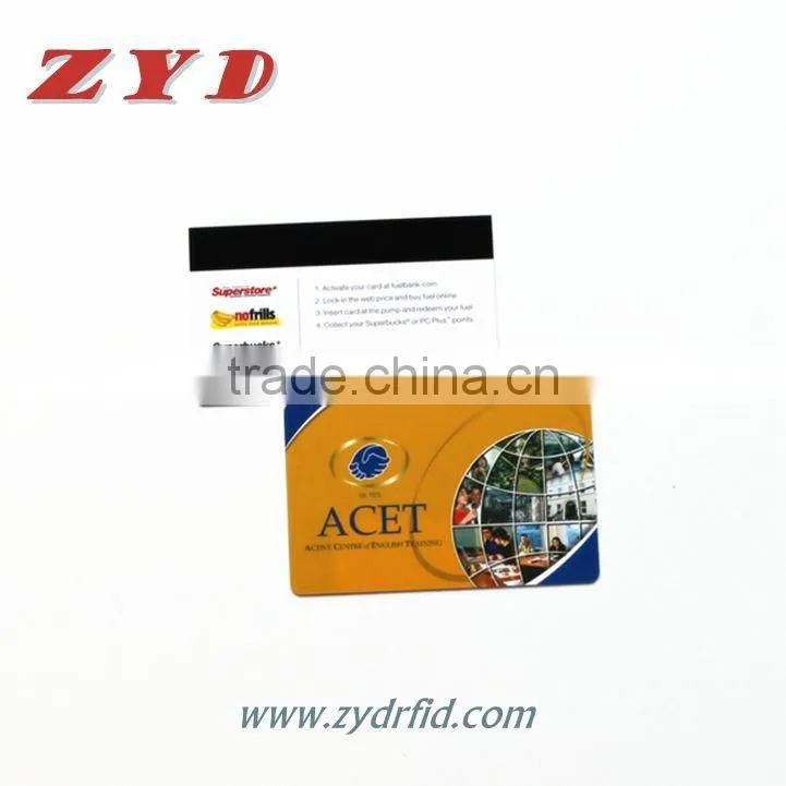 High quality pvc rfid card with magnetic strip/plastic smart cards with magnetic strip