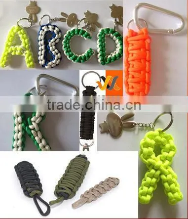 6' Paracord Lanyard, Key Chain, with Carabiner, and Key Ring
