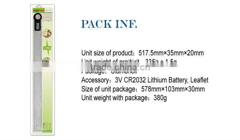 multifunction hand tool stainless steel digital angle ruler meter