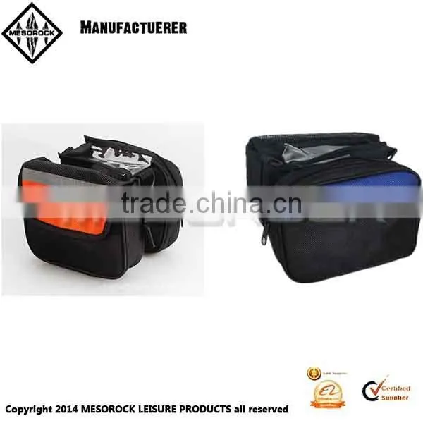 Bicycle Bike Cycling Frame Pannier Saddle Front Tube Bag Both Side Double Pouch
