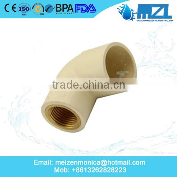 MZL POPULAR 1/2"-4" inch cpvc pipe fittings for water supply China factory