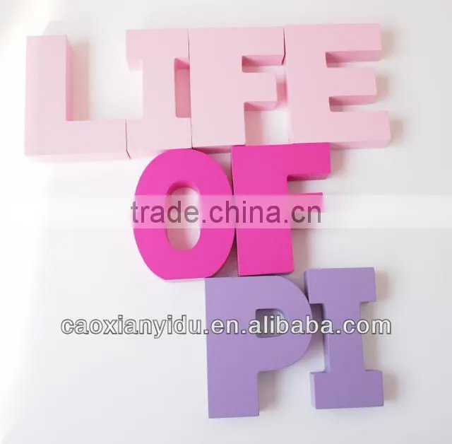 Decorating Wood Letter*9*2.5CM on Sales 9 colour Fancy Wedding Decoration