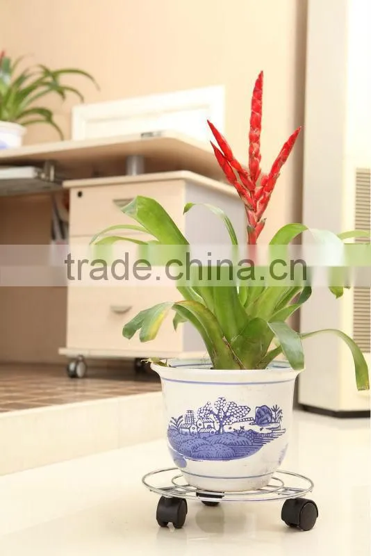 home removable metal flower shelf Plant Trolley wheel flower shelf