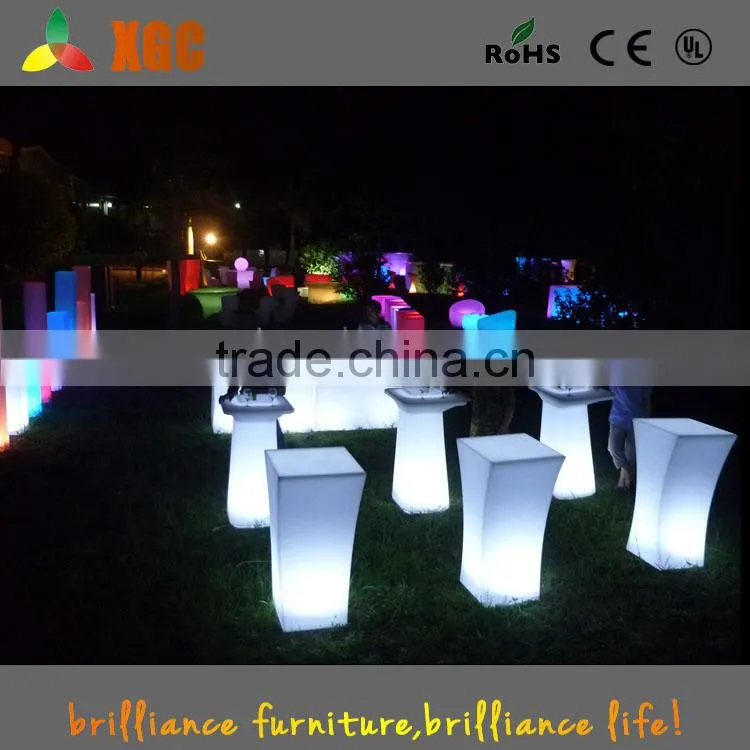 Highboy bar counter table with led lighting for events