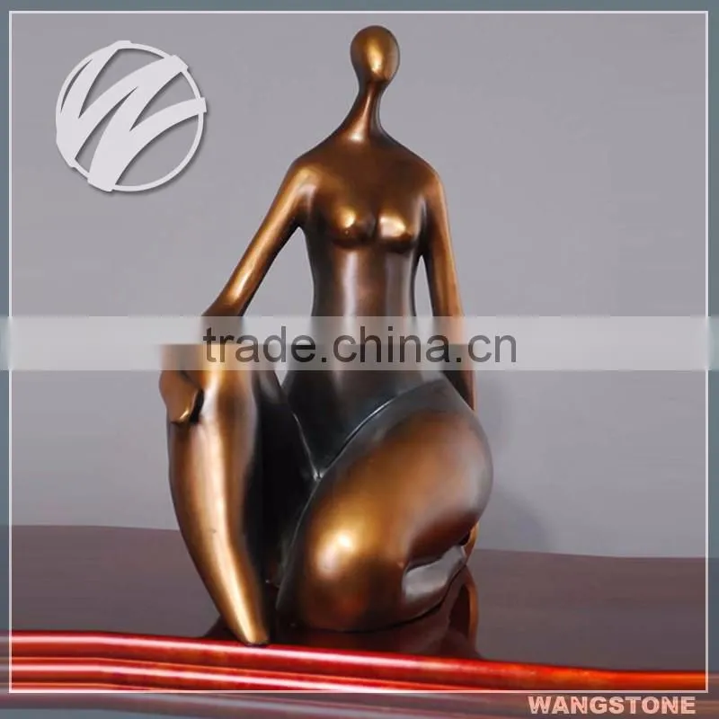 Life size nude woman bronze sculpture