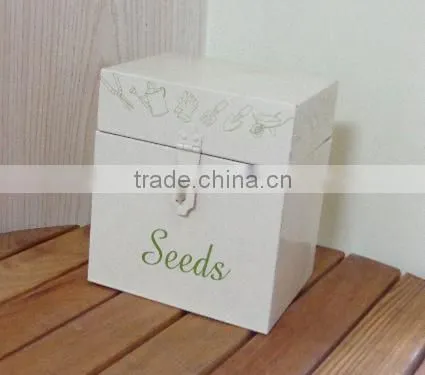 Metal seed box/ powder-coated/decal