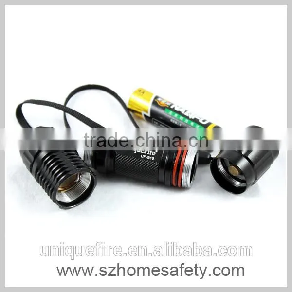 Uniquefire ccfl uv led gel lamp /365 nm led uv flashlight with 1*AA/1*14500 battery