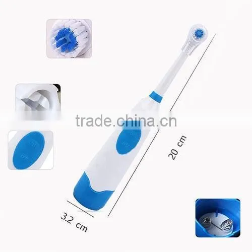 Revolving Electric Toothbrush Clean Waterproof With 3 Brush Heads