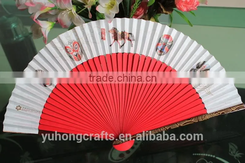 Art bamboo fan for promotion