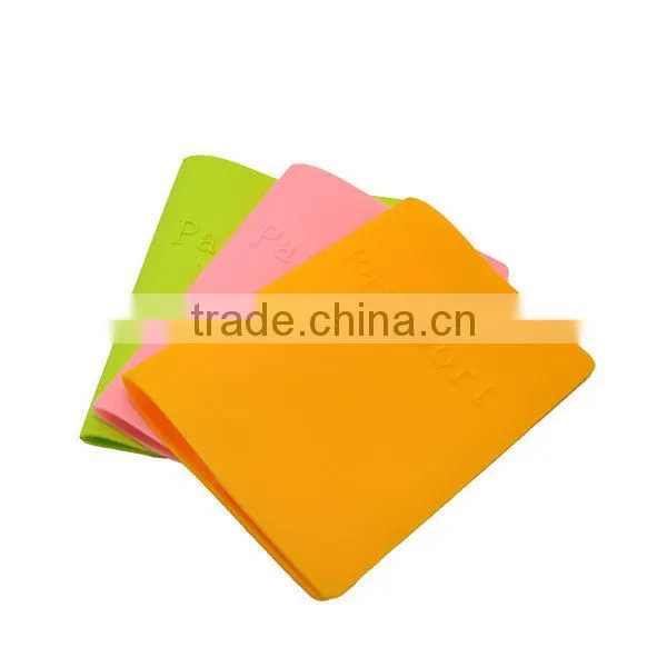 Colorful silicone passport cover for promotional gift