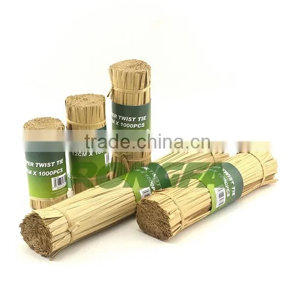 3mm x 30m gardening use coiled kraft paper twist ties in diapenser
