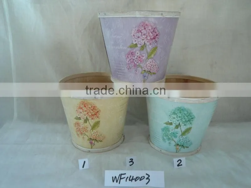 garden decoration wooden pot flower pot