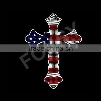 american flag motif stones to decorate clothes - FOKSY