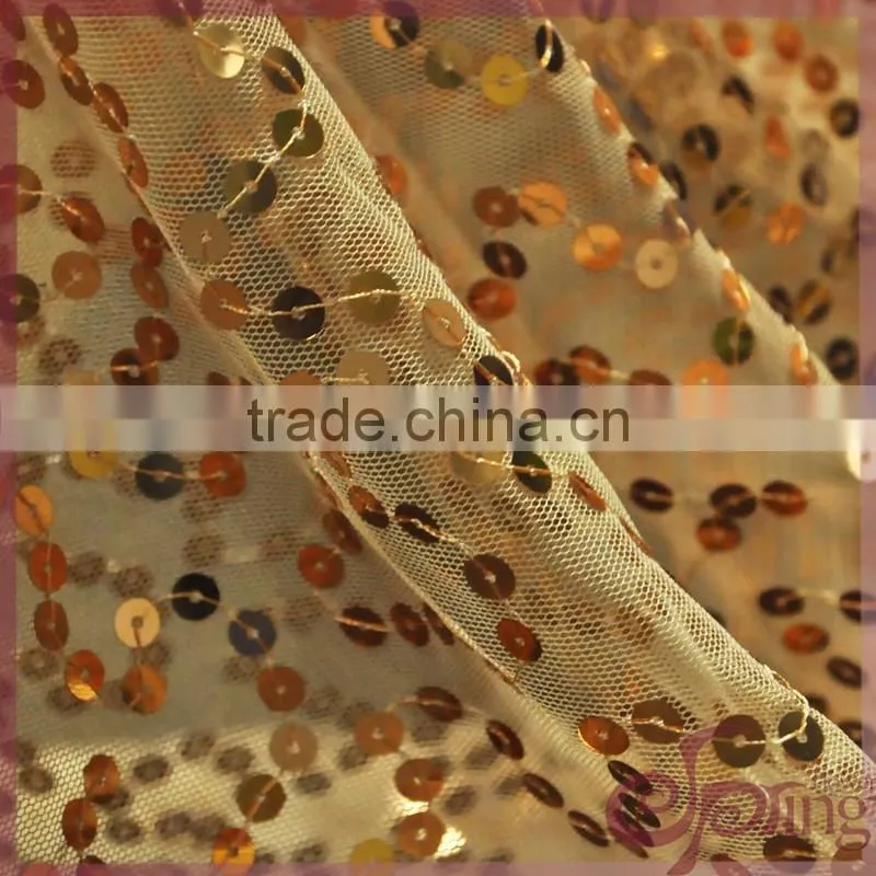 6.75mm scattered sequin pattern on the tulle mesh