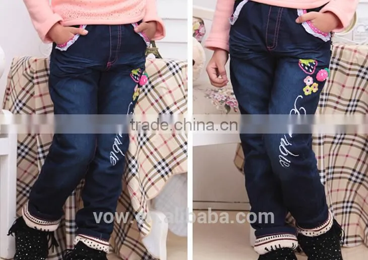 2014 Latest Design 100% Cotton Denim Wholesale Kids Jeans