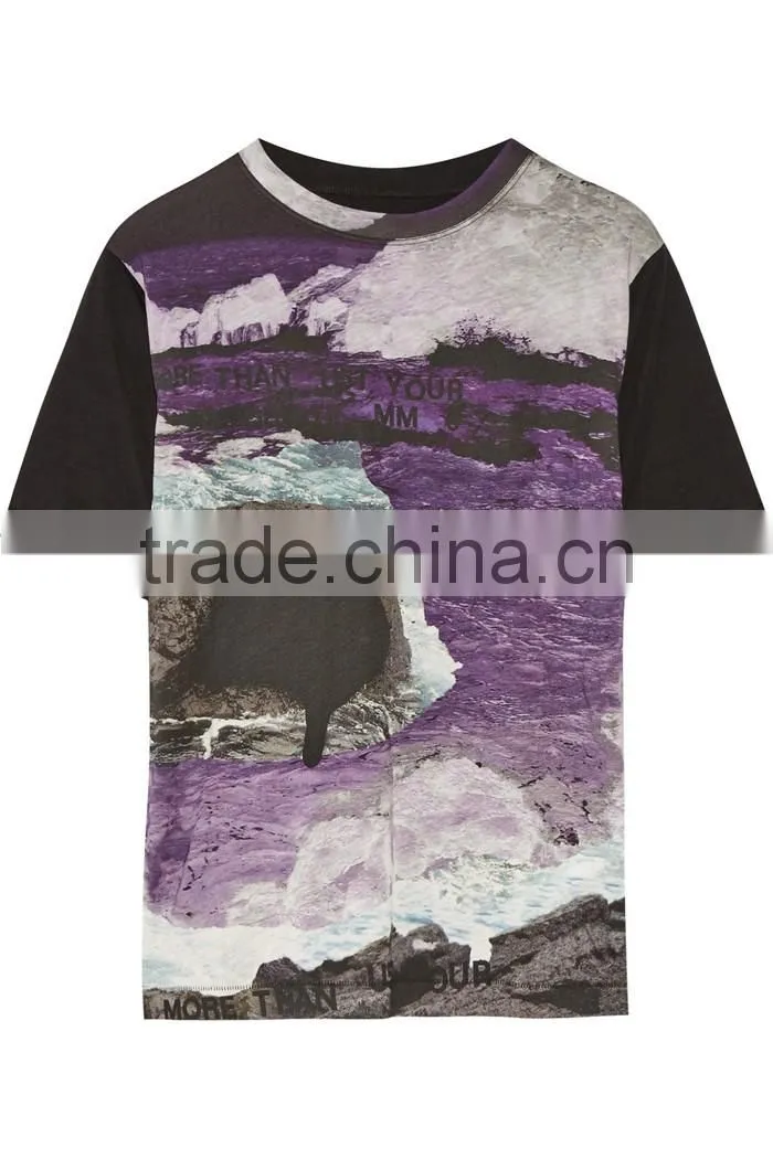 New style casual cotton jersey screen printing t shirt