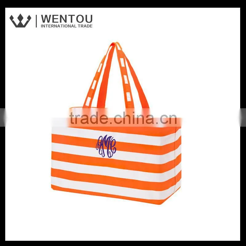 Hot sale women stripe Tote Bag