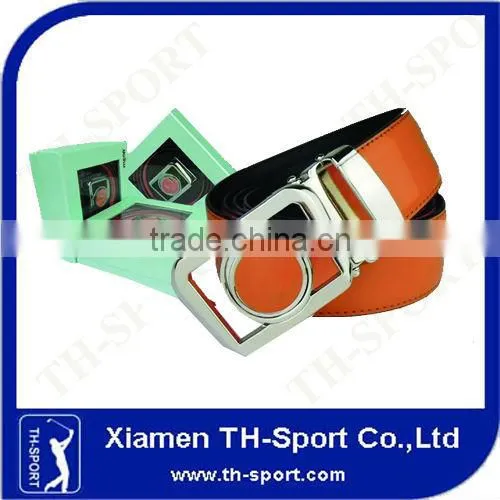 Custom Perfume Golf Belt With Removeable Buckles