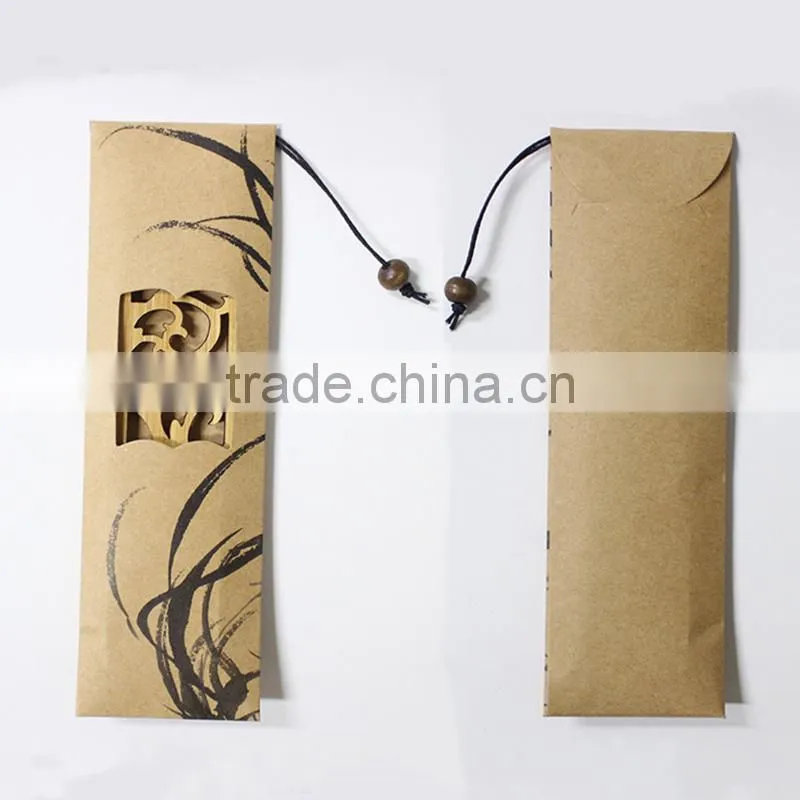 Wholesale Customized Bamboo Craft Through Carved Wooden Bookmark