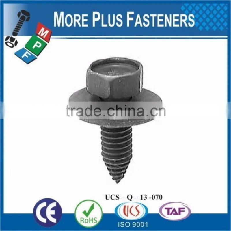 Made in Taiwan Metric Hexagon Head Phillips or Slotted Recessed SEMS Screw