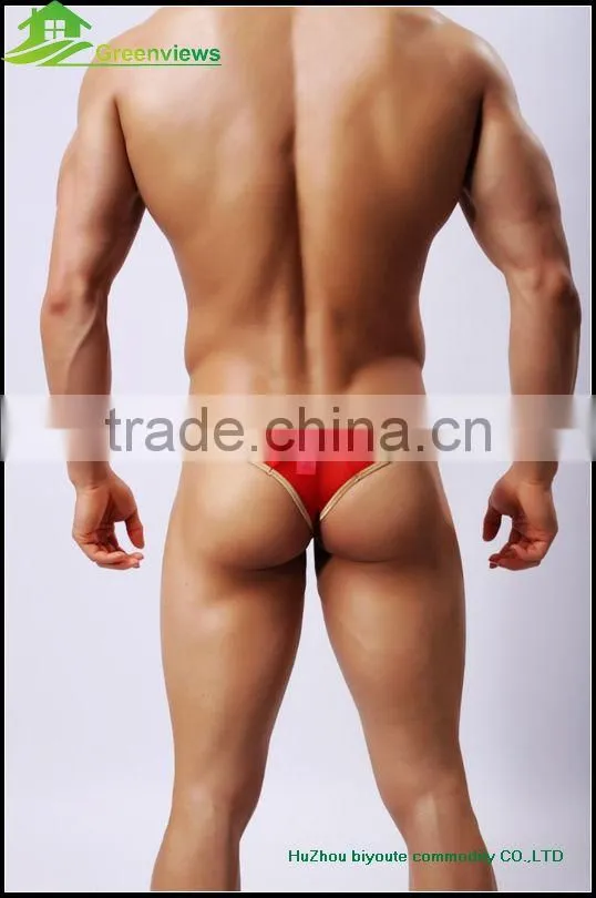 Gauze men underwear in thongs jock strap photo of transparent gauze mens sexy underwear thongs g-string
