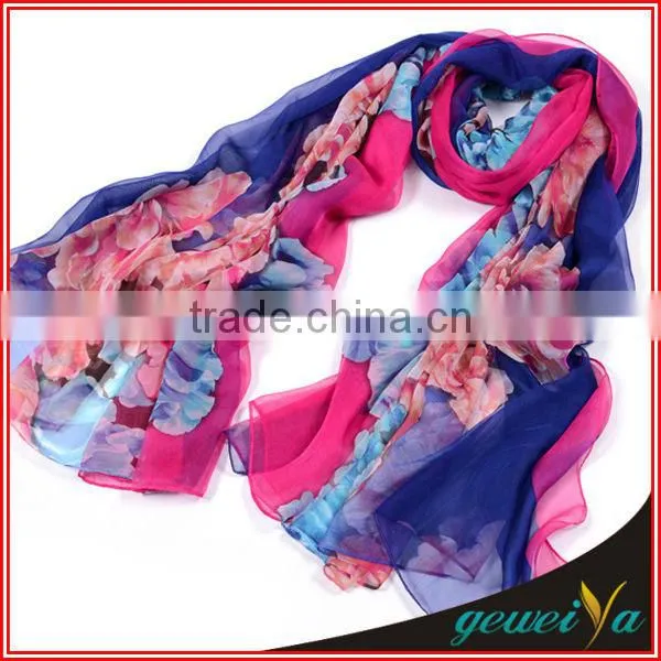 In Stock Of Soft New Digital Printed Chiffon Scarves