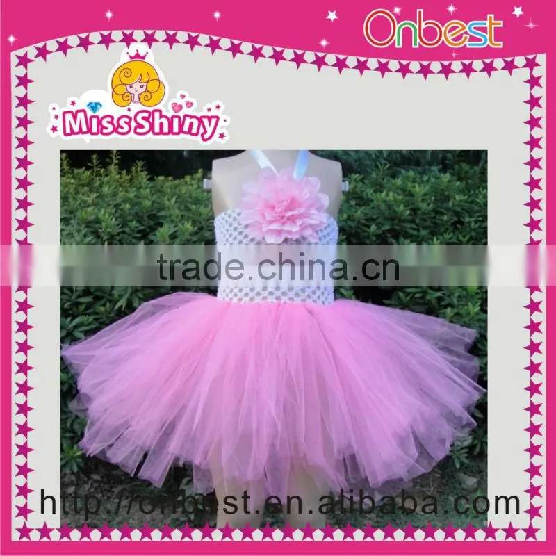 Hot selling beautiful pink bow cake/ ballet /petty skirt/ tutu /dress 3 layer color wholesale.