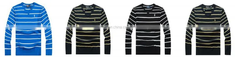 Long sleeve T shirt Mens Striped T shirt cotton plain v neck swearter