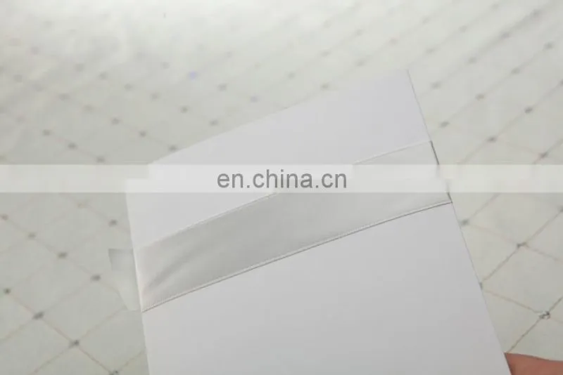 Light sky blue 1111 greeting card wedding invitation card with ribbon