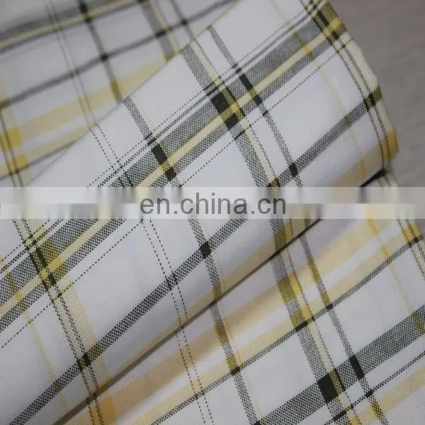 Check/lattice/grid printed cotton poplin fabric for blouse and shirt