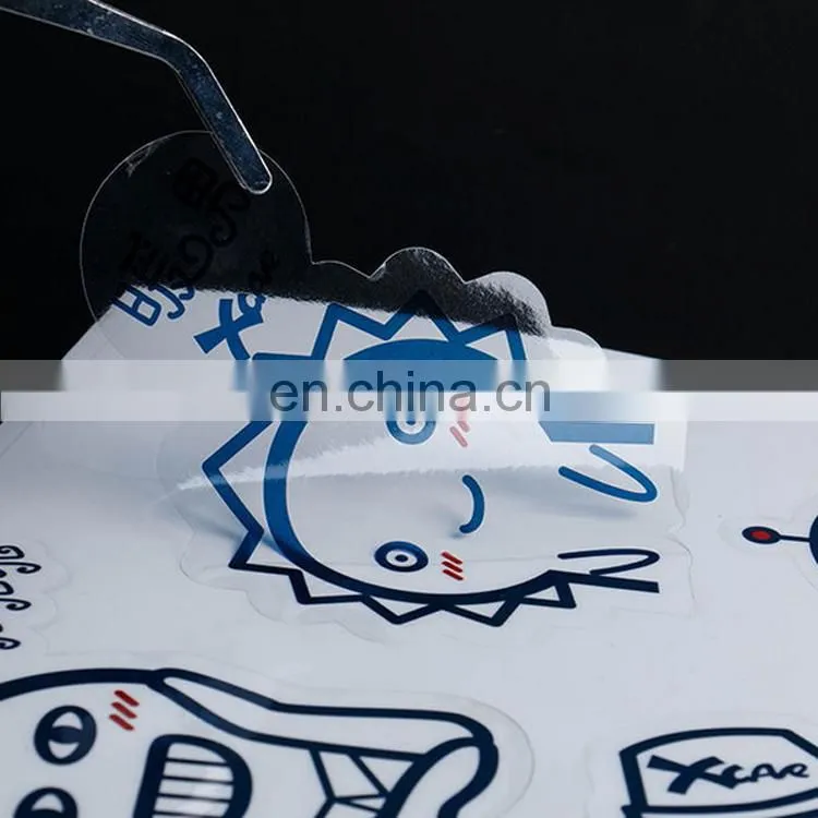 New design PVC transparent car stickers/special shaped transparent labels