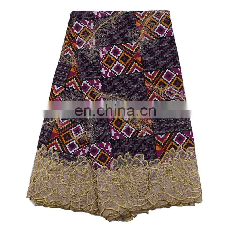 For Nigerian cotton lace trim super wax hollandais lace fabric wax print fabric african L170727002
