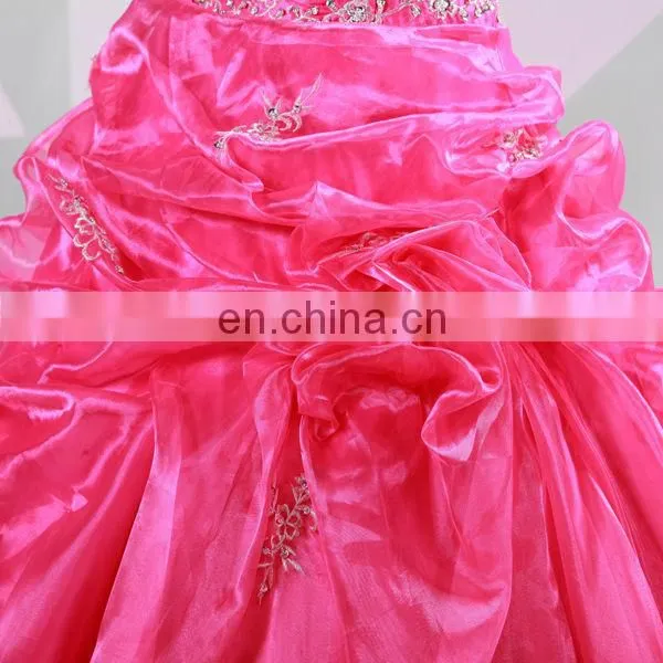 2015 Rose Red elegant long Wedding Dresses CL4482