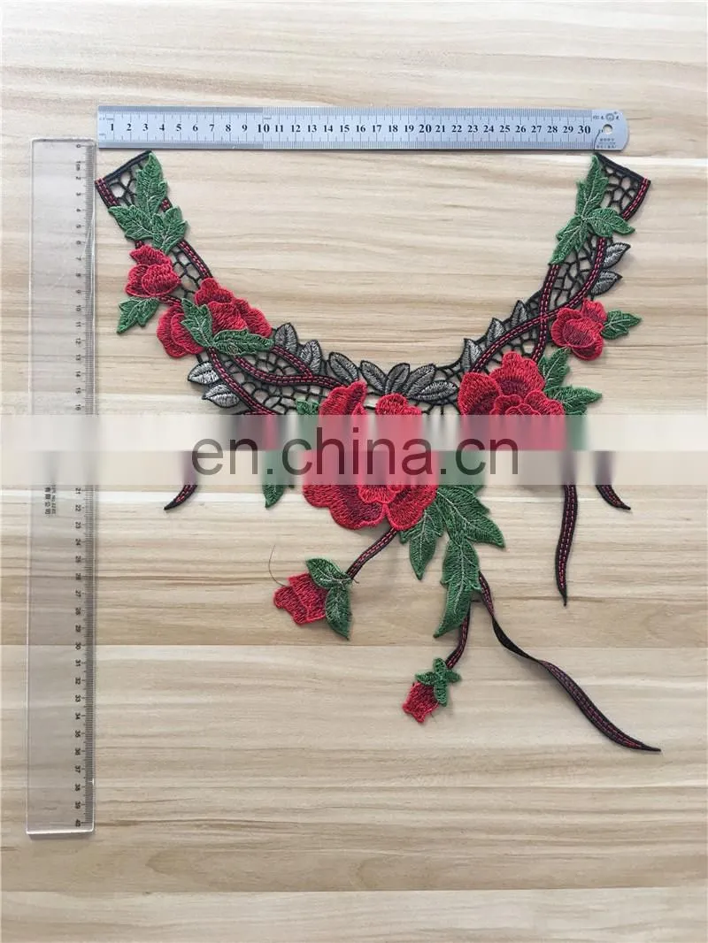 2017 new dedign popular embroidery colorful flower