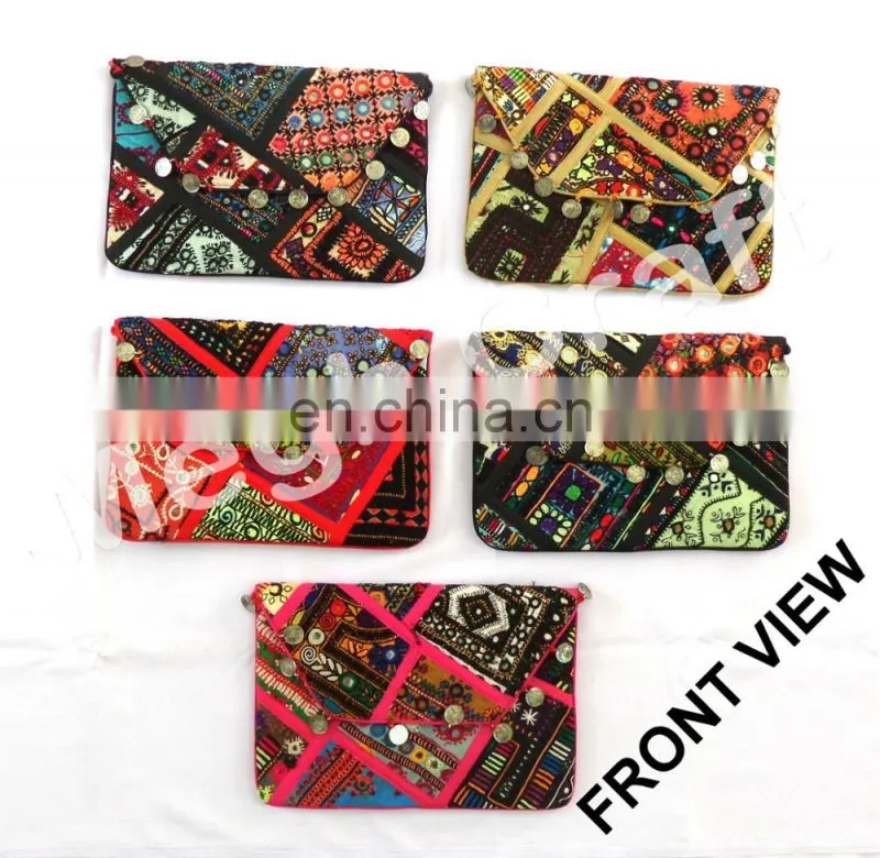 Wholesale Indian Unique Banjara Coin Clutch-Ethnic Gypsy Banjara Coin Clutch Purse- Antique Banjara Clutch Coin Purse