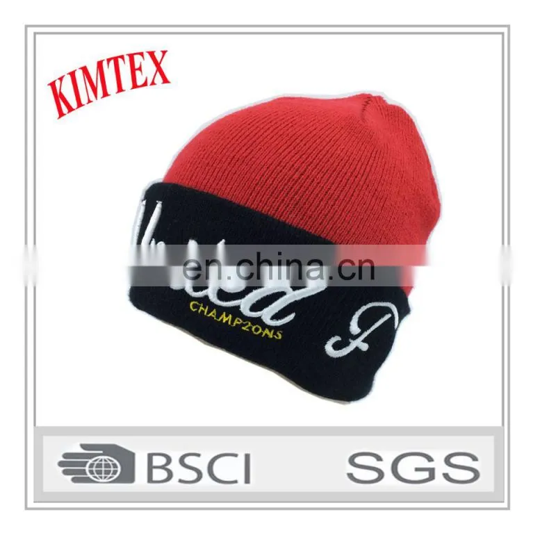 custom acrylic fashion Plain 3D Embroidery winter hat