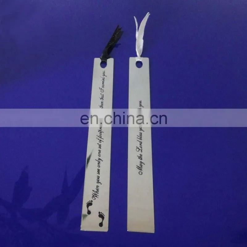 brass material etching crafts custom metal bookmark