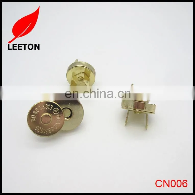 Factory supply 18mm Gold magnetic snap button for clothing