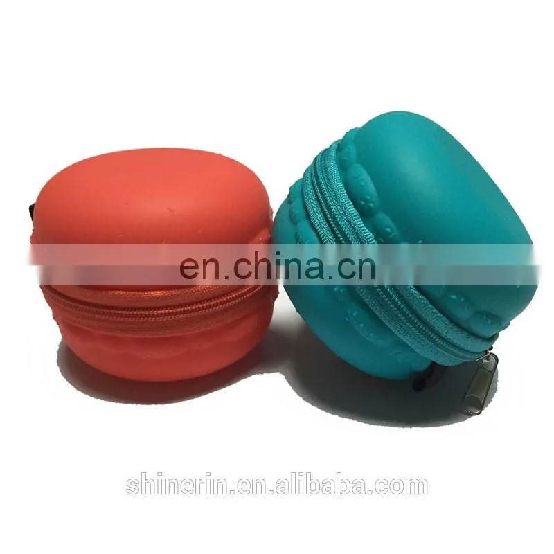 Round Mini Coin Bag Promotions Portable Silicone Change Key Purse Custom Wallet
