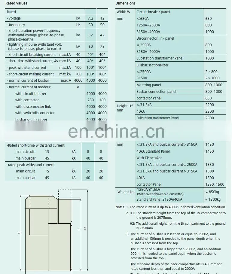 SIEMENS NXAirS 12kV 2000A SIEMENS Air Insulated Switchgear SIEMENS AIS