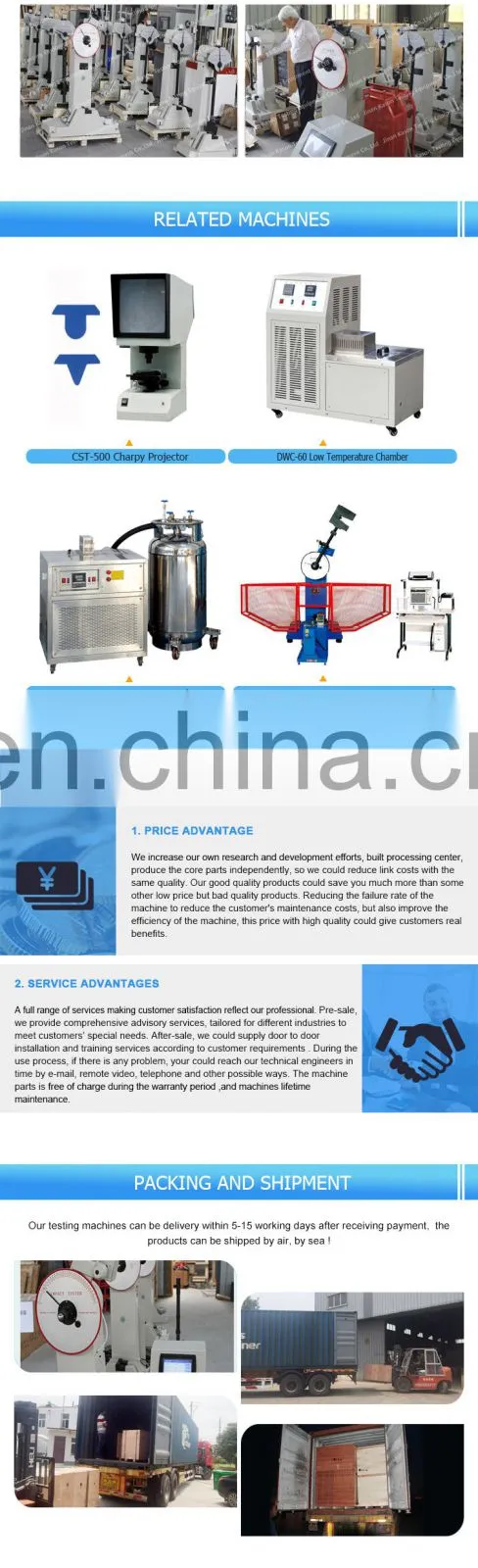 Kason automatic testing machinery projector specimen charpy impact tester for sale
