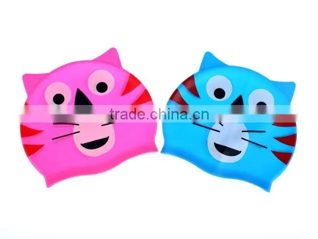 2016 Eco-friendly multi-colour waterproof silicone swim cap,kids hat