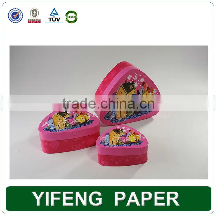 China manufacturer e-co friiendly with lid cardboard heart shape box