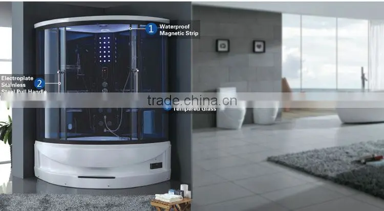 Luxury Multifunction Computer Control Freestanding Acrylic Sauna and Steam Combined Room K-7033