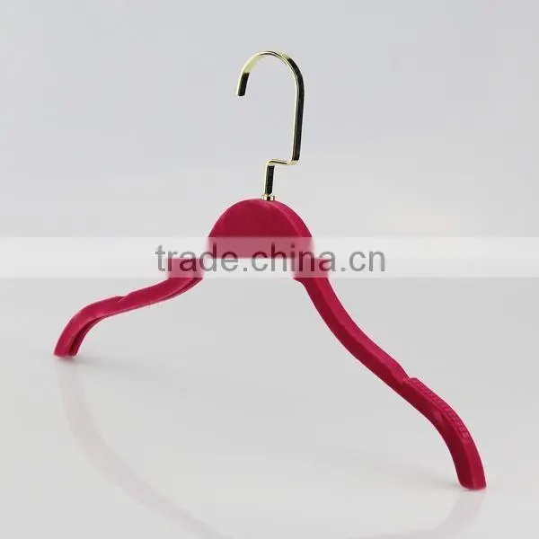 many colors velvet hanger with anti-slip rubber for clothes